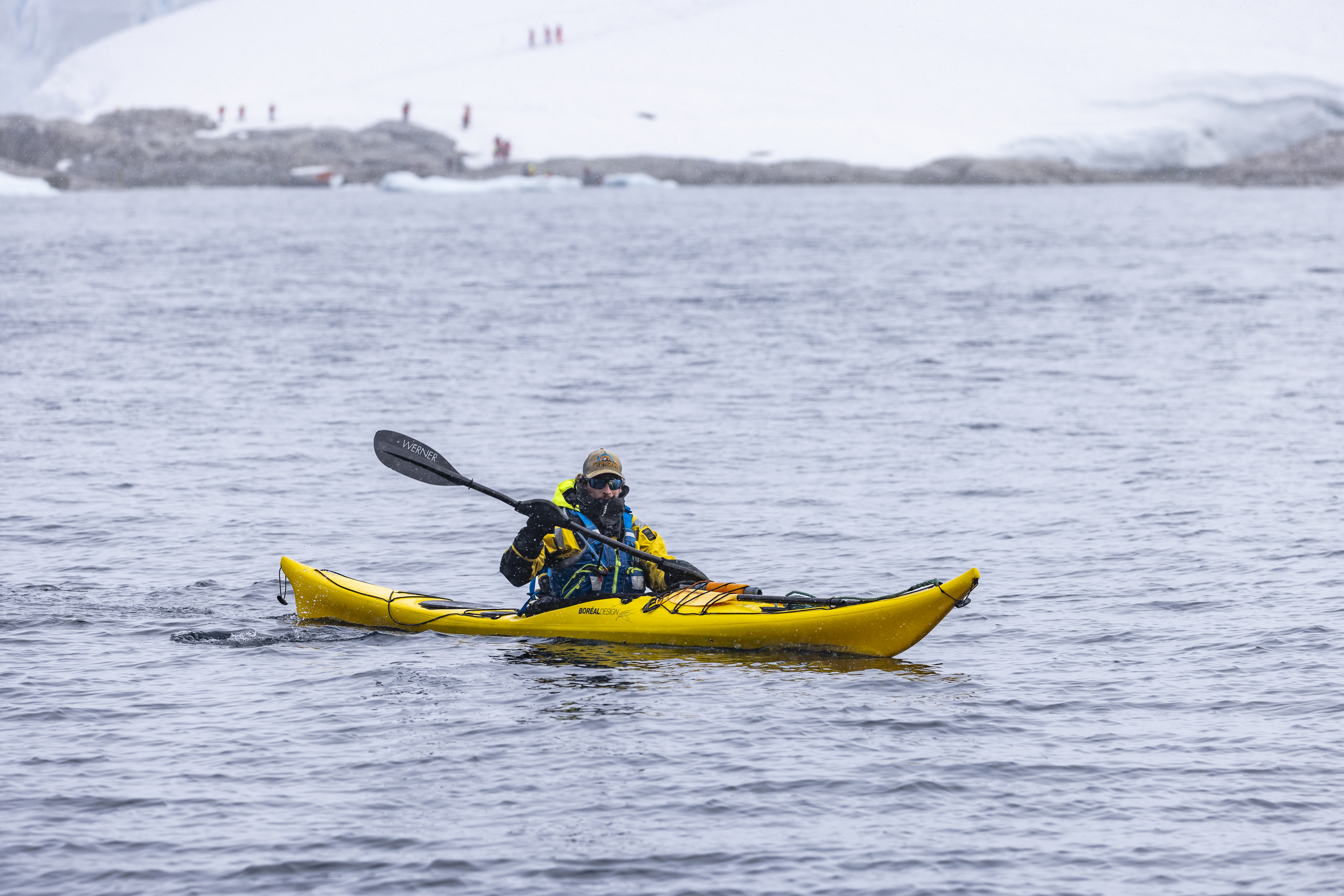 Expedition leader looking at horizon